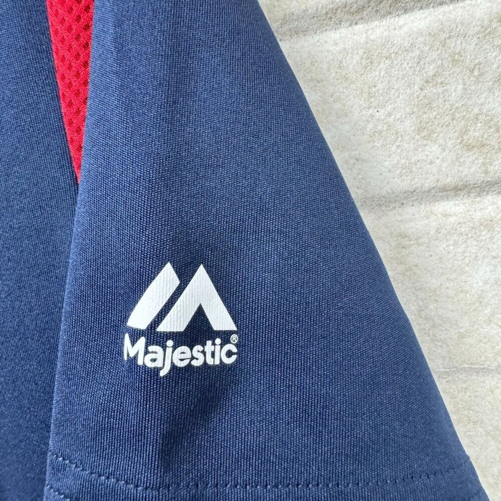 Majestic Cool Base Myrtle Beach Twins Baseball Jersey Youth Large Blue Red #10 - Picture 5 of 9